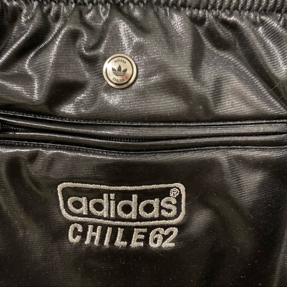 Rare Retro Adidas Chile 62 Coated Track Pants Black - Picture 9 of 14